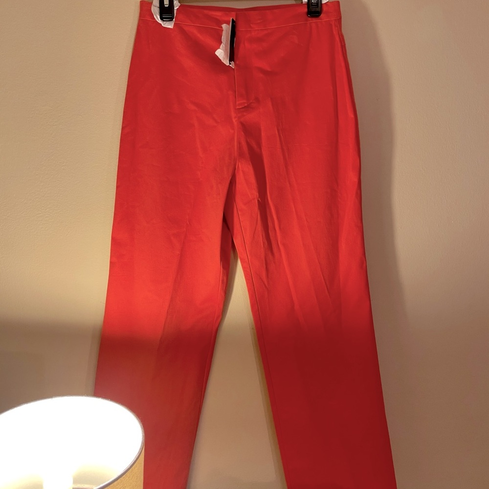 NATORI RESORT BLOOD ORANGE WIDE-LEG SLACKS